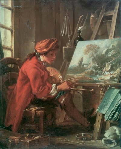 The Painter in His Studio by François Boucher